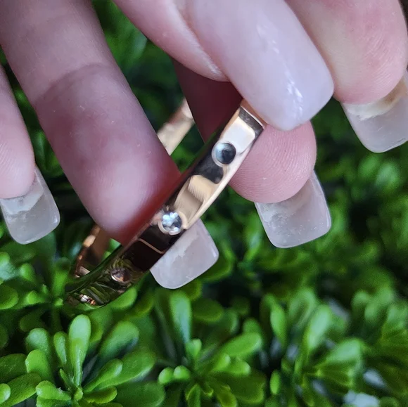 Kate Spade Rose Gold Toned Hinged bracelet with crystals - Picture 7 of 9